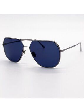 New Tom Ford Gilles-02 TF852 14V Silver Blue Sunglasses FT0852